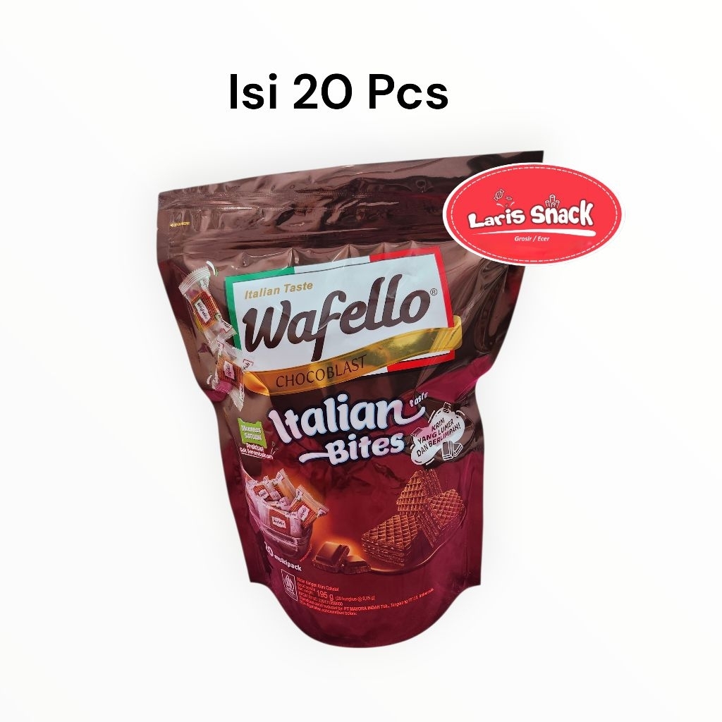 Wafello Bites coklat 190g isi 20